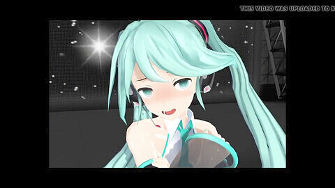 MMD Miku stops time and strips naked on the stage