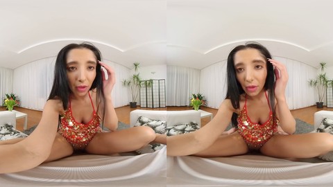 Virtual reality video featuring Wild Nicol as a European brunette cowgirl giving a handjob and blowjob in POV