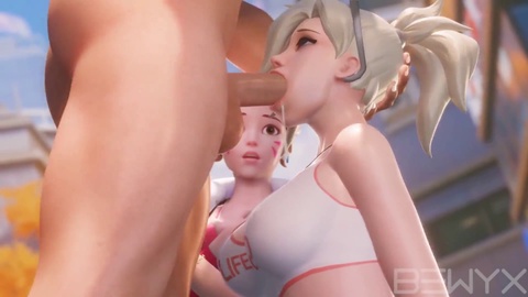 Overwatch compilation, 60fps hentai, skinny granny anal fuck