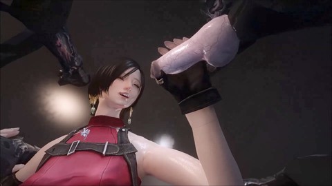 3d hentai, ada wong, 3some