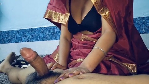 Deep face fuck with hot Indian bahu and her father-in-law, pure taboo action