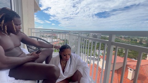 Chupada pública de ébano con Porsha Carrera