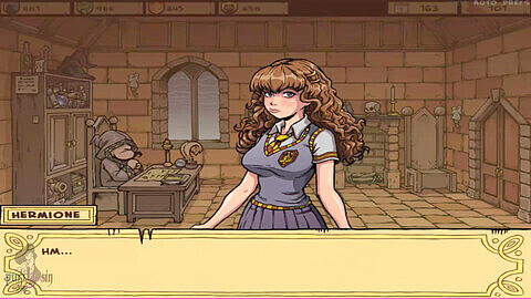 Partie 10 non censurée du jeu érotique "Witch Trainer" d'Akabur avec Hermione séduisante, ASMR et Let's Play