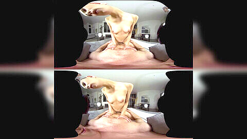 Modelo de VRBangers.com Jillian Janson muestra su apretado coño afeitado y te permite experimentarlo todo en HD VR