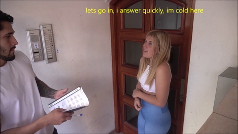 Hot Argentine babe Agatha fucks the census guy to avoid fines - Argentine national census 2022