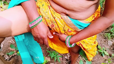Desi bhabi gets wild with her husband in the forest