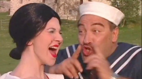 Retro Italian classic "Popeye" (2002): Olive Oyl craves anal and gets her tight asshole drilled by big dicks