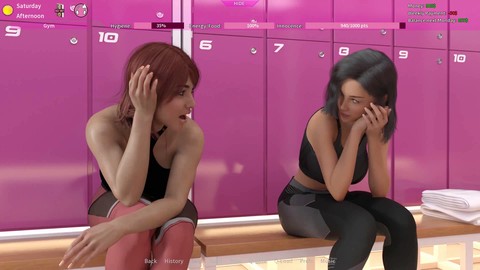 Two sexy girls exercising at the gym - Episode 10