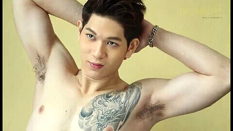 裸男 洗澡 体育生 脱衣服, 泰国帅哥, 中国男模 裸体走秀