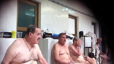 Arab silver daddy sauna, luiggi argentino daddy, old men sauna spy