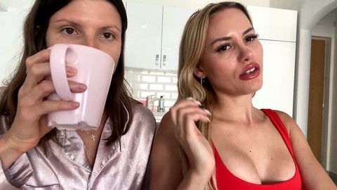 Girl masturbating, big tits blonde, dirty talk