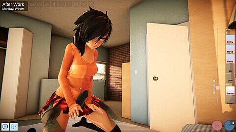 Tricky pussy intrusion in our apartment - Episode 1 of the hentai SFM game