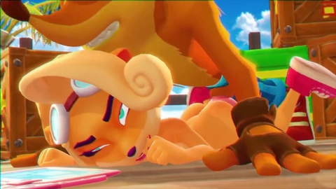 Crash Bandicoot indulges in some intense booty action
