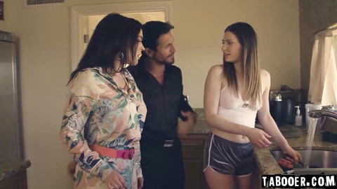 Krissy Lynn and her 18-year-old stepdaughter Kamryn Jade team up with Kamryn's uncle Tommy Gunn for a wild threesome!