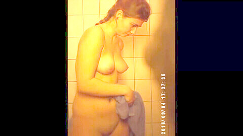 Woman, in shower, mobiles