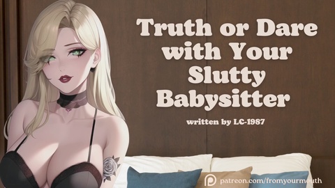 Naughty babysitter plays Truth or Dare in an explicit roleplay audio