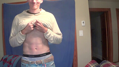 Teen boy abs, male gut punching, abs punch