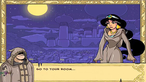 Erotic video game Goddess Trainer Gold Edition Part 9 by Akabur featuring Disney's Princess Jasmine