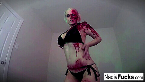 Insatiable undead babe gets her fill of hard cock and hot cum