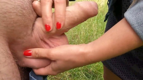 Stepmom gives me a hand in the fields and fills her ebony panties before we head home