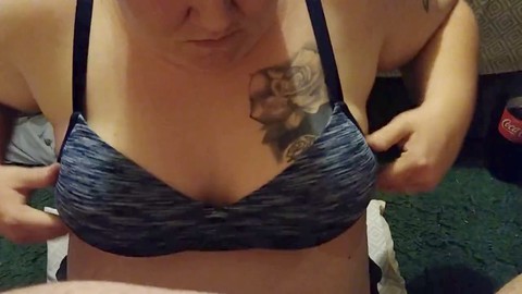 American tits, big mouthful, fat blowjob