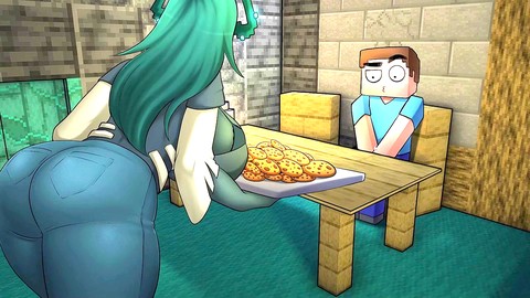 Steamy Minecraft giantess parody with Lewdgames01 giving a wild blow and more