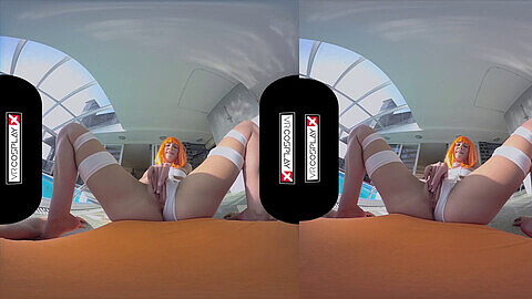 VR CosplayX - Step sister Alexis Crystal performs 5th Element pov cosplay and 69 blowjob in VR Porn