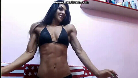 Webcam, webcam muscle girl, fitness babe