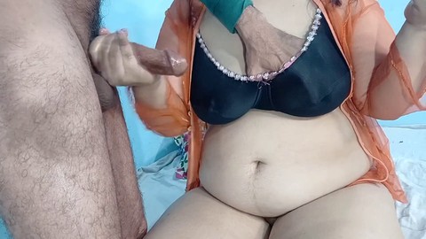 Handsjob, big tity, indian bhabhi