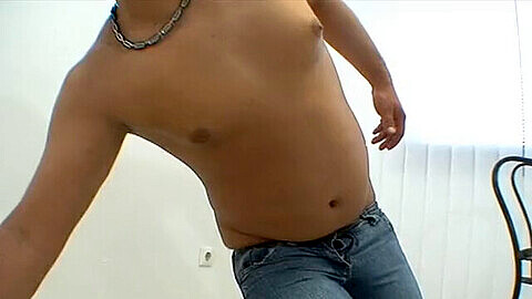 Big belly gainer, belly, belly button fingering pain