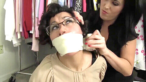 Sahrye bound and gagged for a steamy lesbian session