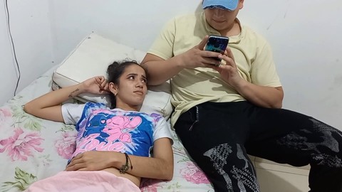Horny stepsister, real amateur, colombian teen (18+)