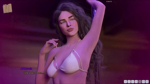 Big tits, adult visual novel, pc gameplay