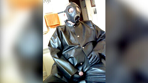 Erotic play in gas masks.