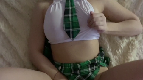 Naughty schoolgirl returns home and gets fucked while stepmom is away
