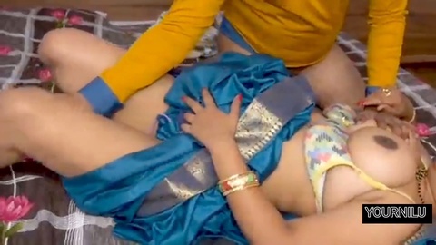 Belle-mère profite d'une baise intense avec son beau-fils... Action tabou Mummy-sex !