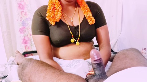 Furious stepmom drilling stepson's dick deep in his throat. Telugu dirty talks.