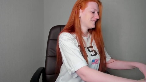 Red pussy hair, long red hair, roux poilue