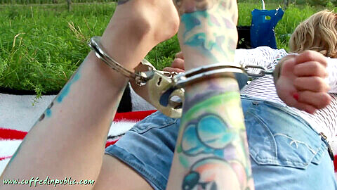 Helplessly hogcuffed and dominated in sadism & masochism adventure!