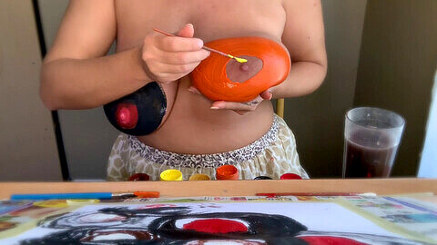 Erotic Art Class 1 - Abstract Painting with voluptuous breasts