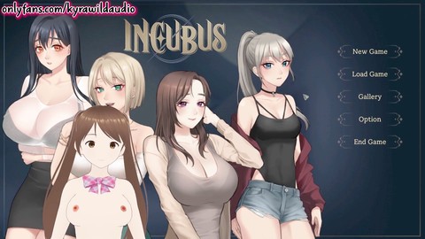 Anime hentai, nude gamer, incubus