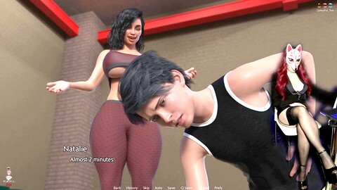 Stepmom visual novel playthrough featuring playful_cougar in pantyhose