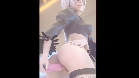 2B pounding her own ass