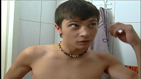 Twink bare, without a condom, beautiful gay