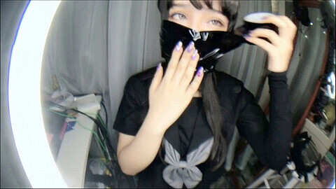 Dildo gag, japanese mask, japanese tape gagged