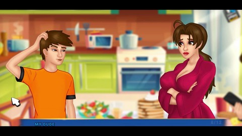 Mom son 3d, cartoon mom, mom helps son