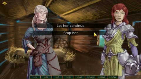 Elf, orc, visual novel game