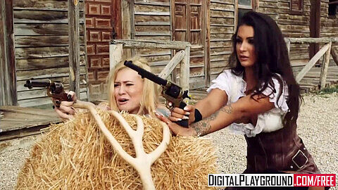 Rawhide episode 5: Jessa Rhodes and Jasmine Webb get their asses stretched by Juan Lucho