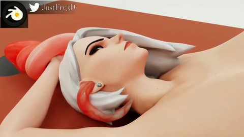 Animazione Hentai 3D sensuale: Una damigella affascinante in azione