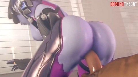 Widowmaker from Overwatch mounts rigid manhood in 3D animated porn